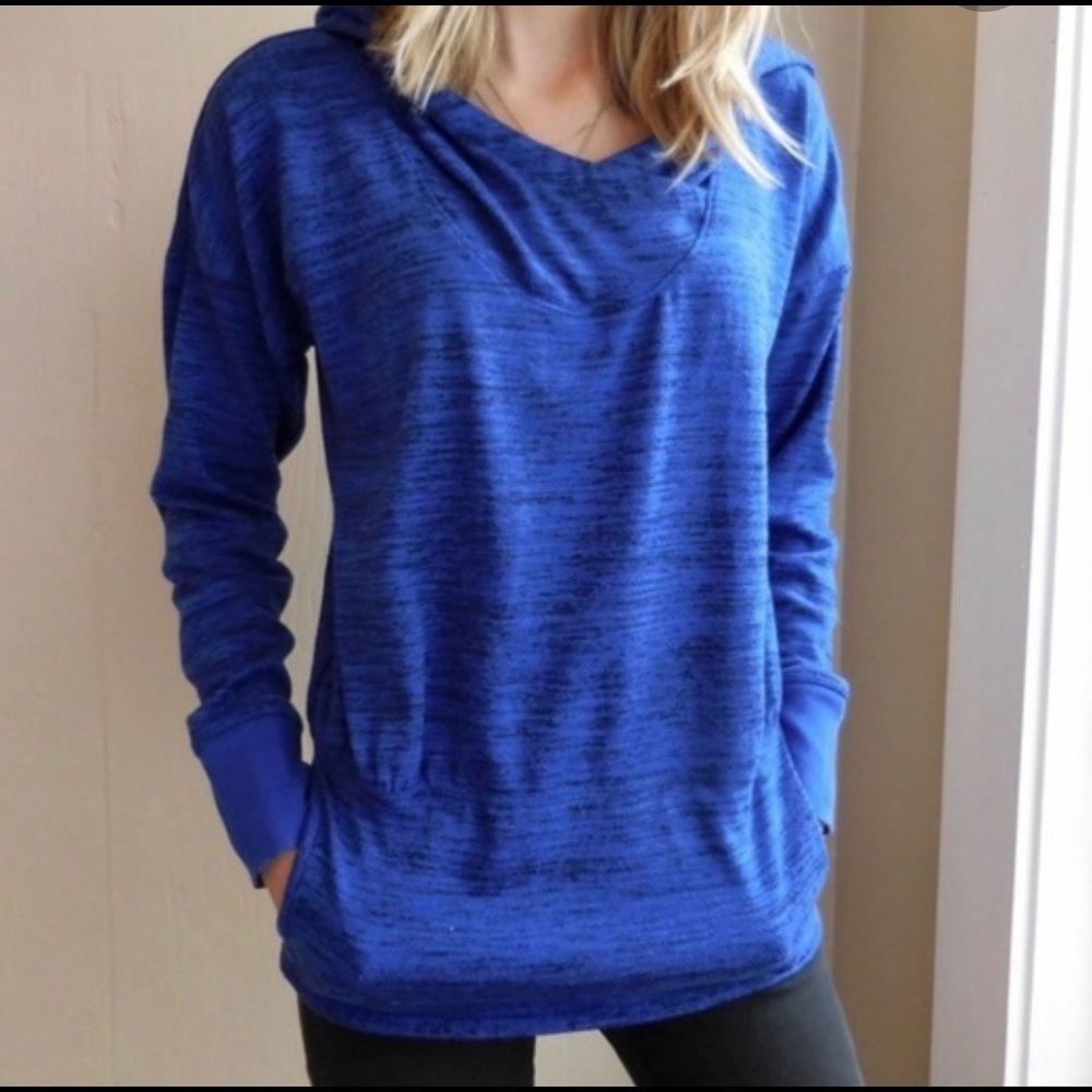 Athleta Blue hooded sweatshirt